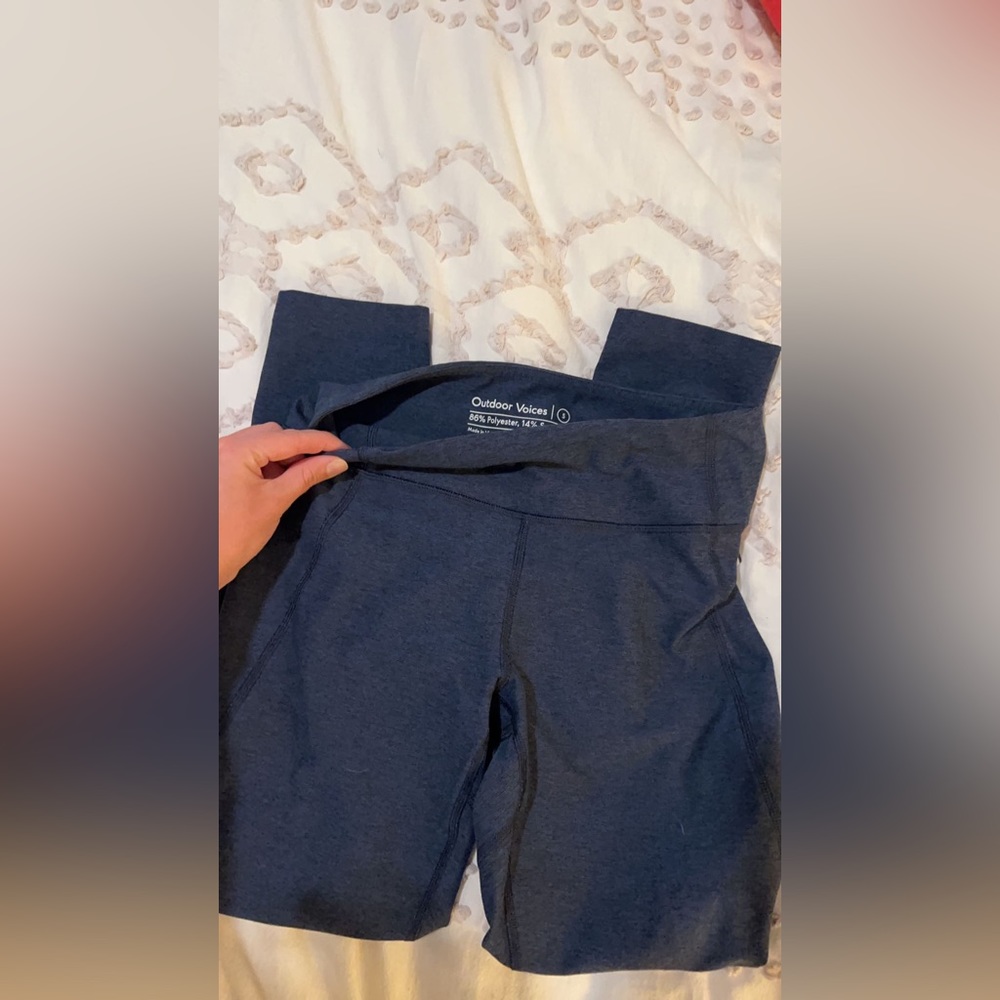 Outdoor Voices Navy Heather 7/8 Leggings Size Small